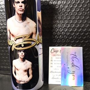 Custom Black Tumbler with Graphic Design